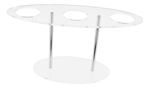 Soporte De Comida Para Cono De Helado De 3 Agujeros Claro