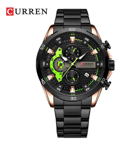 Imagen 1 de 8 de Reloj De Lujo Curren Military Quartz Waterproof Lanzamiento