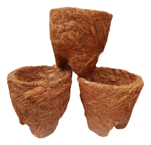 Maceta Biodegradable Coco Molcajete Café Molcajete