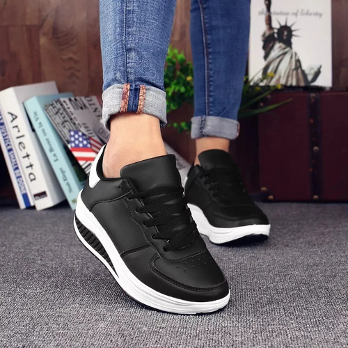 Zapatillas Deportivas Informales Para Mujer Con Suela Gruesa