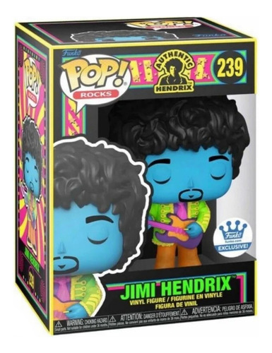 Funko Pop Jimi Hendrix Black Light Funko Shop Rocks Vaulted (Usado)