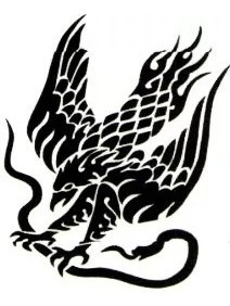 Imagem 4 de 6 de Kit 10 Tattoos Tribais Temporárias Tatuagem Dragão Tribal A