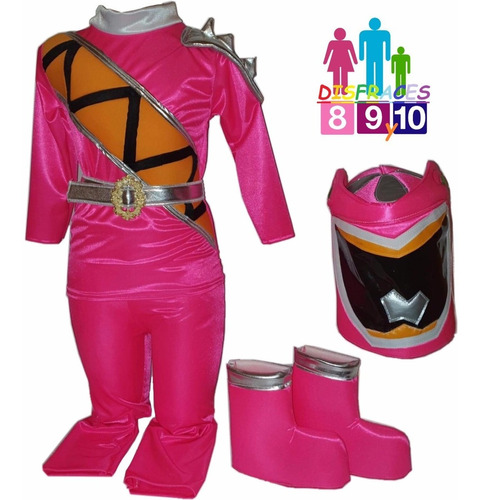 Disfraz Power Ranger Dino Charger Rosa