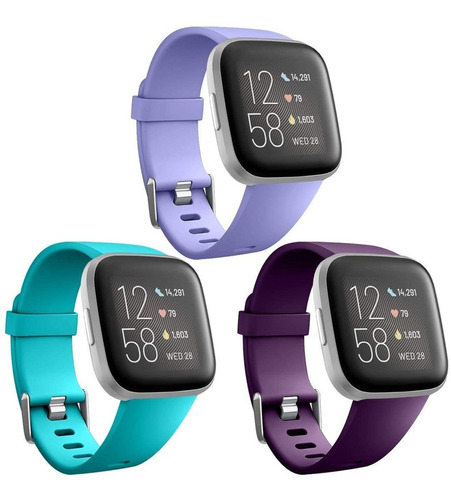 3 Mallas Large P/ Reloj Fitbit Versa, 2, Lite Color Img Ptp