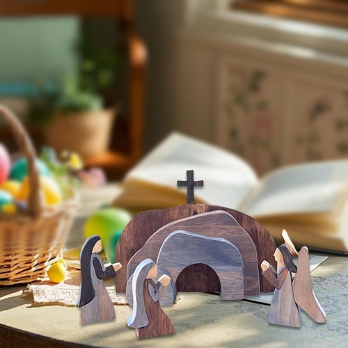 Figuras De Escena De Resurrección De Pascua Decoraciones De