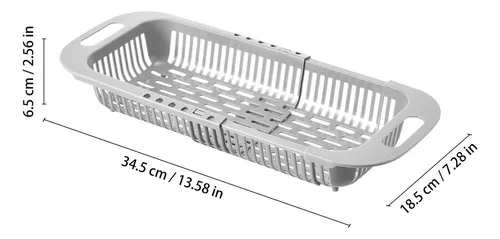 Escurridor Ajustable Cesta De Drenaje Cuadrada Extensible La