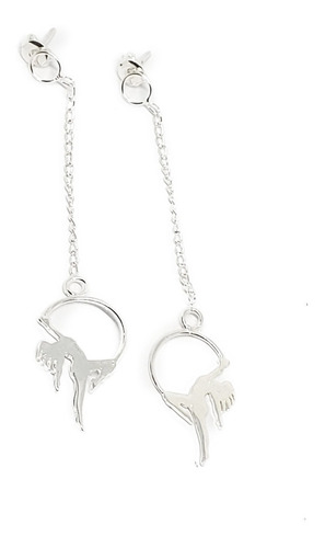 Aretes De Pole Dance De 7 Cm De Plata 925+estuche P01