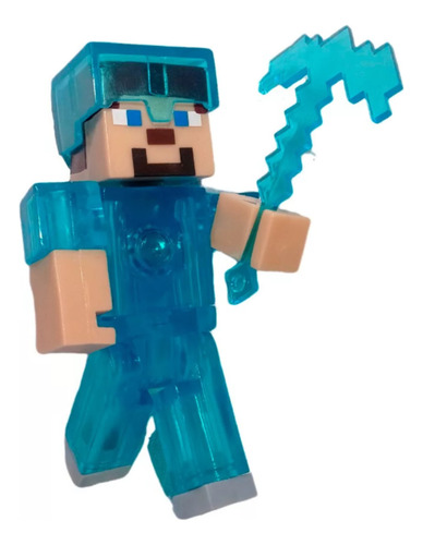 Minecraft Figura Steve Armadura De Diamante 18 Cm