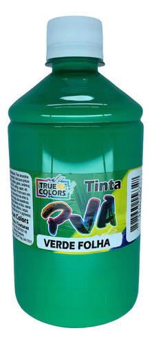 Tinta Pva Para Artesanato Fosca 500ml True Colors Cor Verde Folha