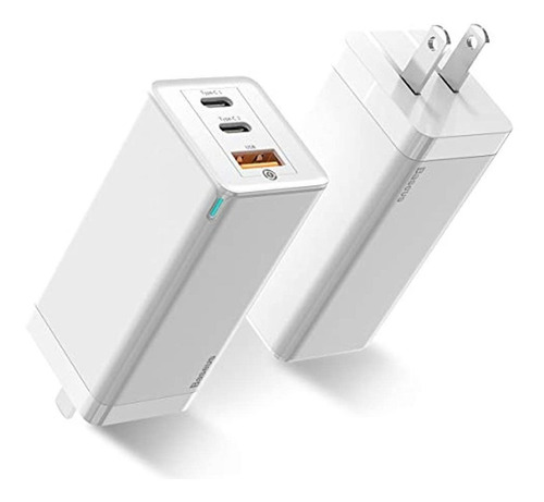 Cargador Usb C, Baseus 65w 3 Puertos Pd 3.0 [gan Tech]