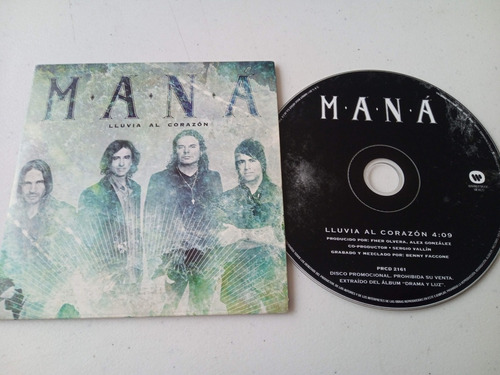 Mana · Lluvia Al Corazon · Cd Sencillo Imp Argentina Promo (Usado)