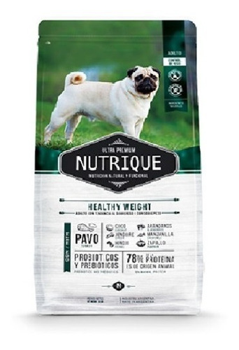 Nutrique Dog Healthy Weight X 3 Kg Control Peso Envio Caba