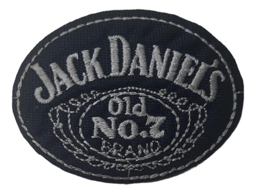 Aplique Jack Daniels Bordado Parche Termoadhesivo Old No 7