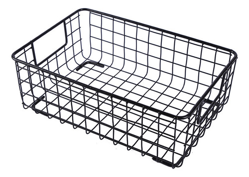 (bk) Cesta De Armazenamento De Arame Com Alça Iron Fruit Div