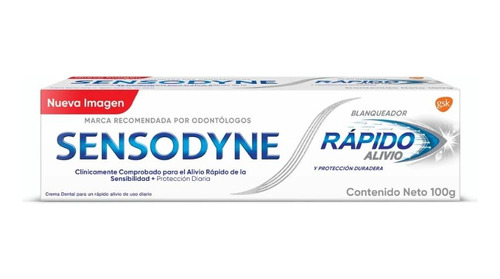 Pasta De Dientes Sensodyne Rápido Alivio Blanqueador 100 Grs