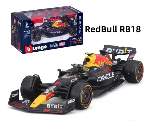 J Bburago F1 Redbull Rb18 #11 Chec Modelo De Coche De Negro