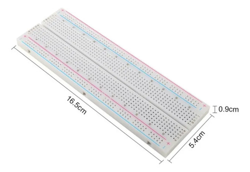Protoboard Mb-102 830 Puntos - Placa De Pruebas Electrónica