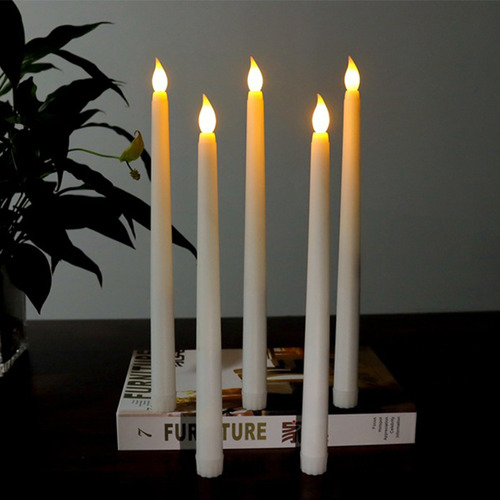 Vela Led De Polo Largo, Sin Llama, Puntiaguda, 10 Unidades