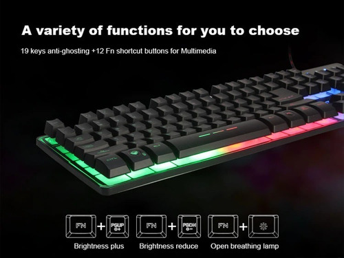 Imagen 8 de 10 de Teclado Gamer Meetion Simil Mecanico Retroiluminado K 9300