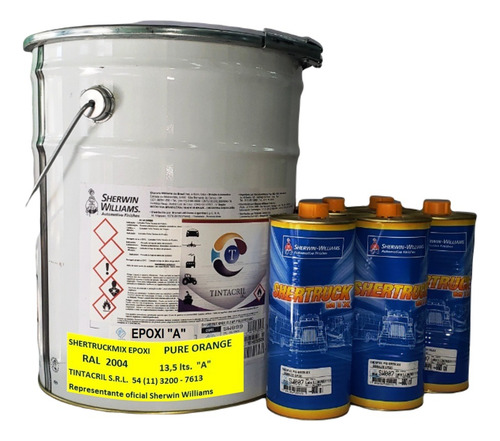 Pintura Epoxi Ral 2004 X 18 Lts. Naranja Puro