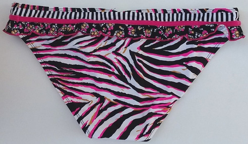 Traje De Baño 1 Pieza Color Rosa/negro Stilo Txl10