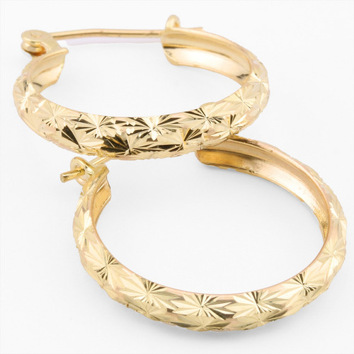 Aretes Arracadas Lujo Oro Sólido 10k Mujer Universo 15 Mm