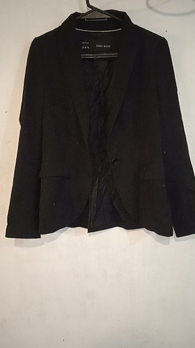 Chaqueta Negra Zara Basic Talle S