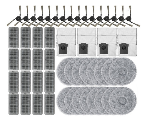 Para X40 Pro Ultra Main Side Hepa Filter Mop Cloth Dust Bag