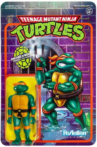 Reaction Figures Tmnt Michelangelo (super 7) Tortugas Ninja