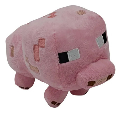 Peluche De Bebe Cerdo De Minecraft Rosa