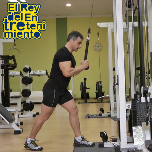 Imagen 8 de 8 de Set Polea Alta+ Linga + Barra Mancuerna Remo Gimnasio El Rey