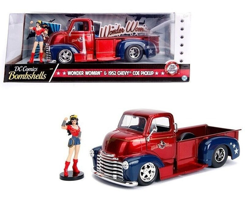 Auto Wonder Woman Chevy 1952 Coe Pickup 1:24 Jada - Dglgames