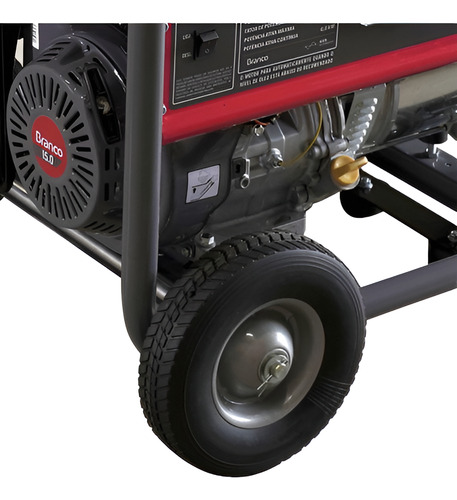 Gerador 6,5kva Branco 15cv Partida Manual B4t8000 Avr Rodas
