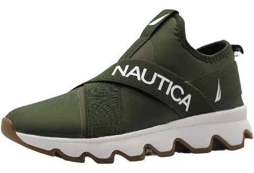 Nautica Tenis Chunky Para Dama Color Militar