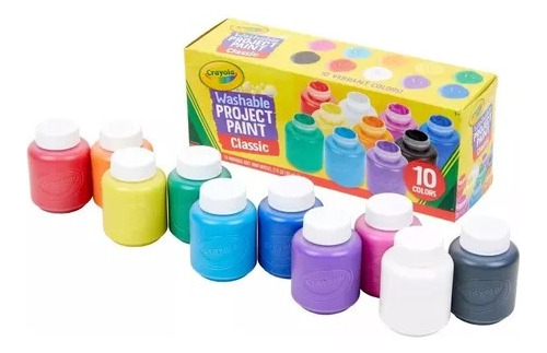 Caja De Pintura Crayola 10 Unidades Lavables