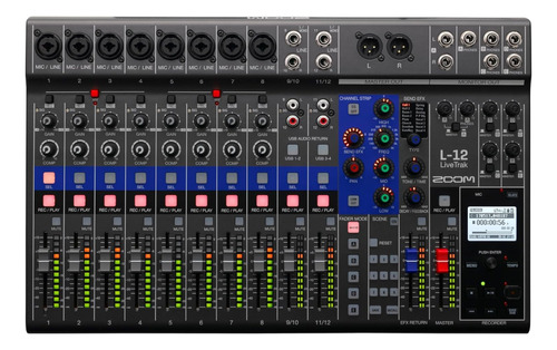 Zoom Live Track L-12 Mezclador Digital Y Grabador Multipista