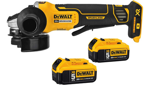 Esmeriladora 4½'' Xr 20v Max + 2bat 5ah Dewalt Dcg413p2-b3