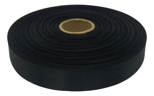 Cinta Raso Cordon De Oro 23mm X 100 Metros Color Negro