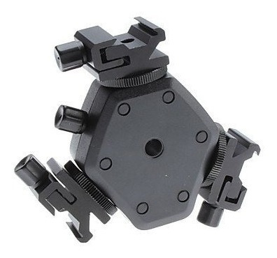 Suporte Flash Triplo Com 3 Sapatas Sombrinha Câmera Tripé