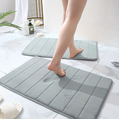 Hh Alfombra De Baño A Rayas Antideslizante, Lavable Y De