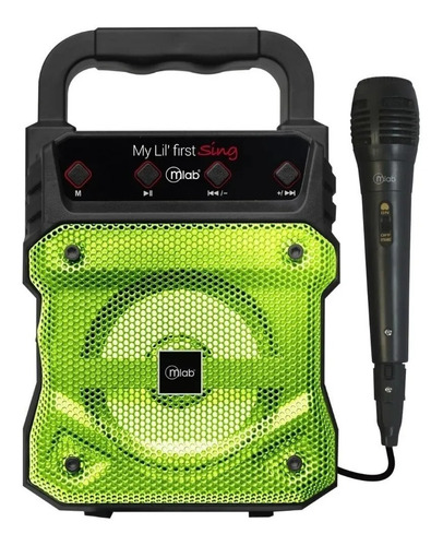 Imagen 1 de 6 de Parlante Karaoke Microlab My Lil' First Sing Fm Bt Usb Verde