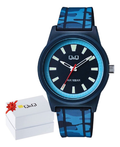 Reloj Camuflaje Sport Q&q Sumergible Correa Casual Ajustable