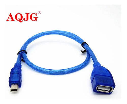 Cable Adaptador Mini Usb A Usb Hembra2.0 De 0.3m ( Otg)