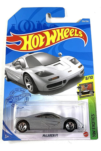 Hot Wheels , Mclaren F1 Silver, Hw Exotics 8/10, 235/250