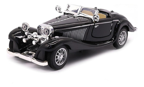 Coche Clásico Antiguo Puxu 1:28 Retroceso Metal Negro