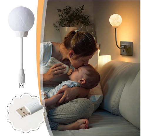 Luz Nocturna Con Voz Inteligente F, Iluminación Ocular, Usb