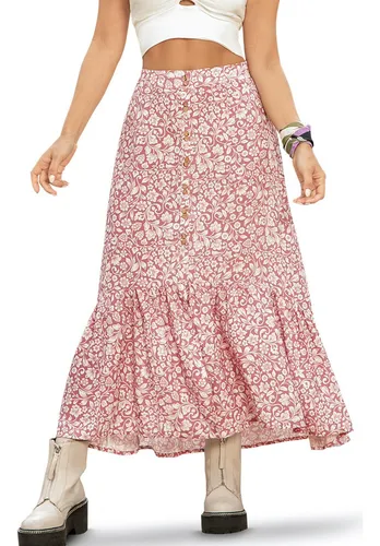Falda Larga Juvenil Fucsia Atypical 92656