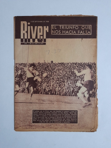 Revista River 570 River 3 Chacarita 1 Año 1955