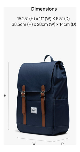 Herschel Supply Co. Herschel Retreat Mochila Pequeña, Azul M