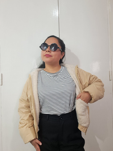 Campera Rompeviento Con Corderito